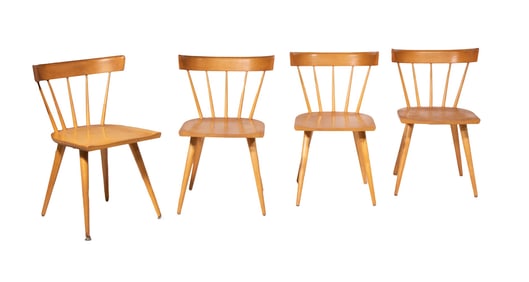 (4) PAUL MCCOBB PLANNER GROUP MAPLE CHAIRS
