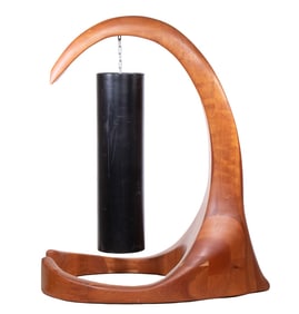 CHERRY MEDITATION GONG STAND, FOLLOWER OF WHARTON ESHERICK (PA, 1887-1970)