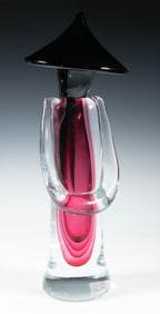 MURANO GLASS SOMMERSO CHINESE FIGURE