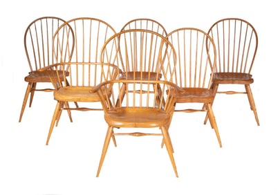 (6) WINDSOR CHAIRMAKERS DINING CHAIRS