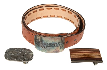 (3) BELT BUCKLES - INCL. JIMMY BUFFETT & KENNETH REID