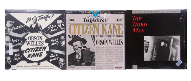 (3) ORSON WELLES LASER DISCS