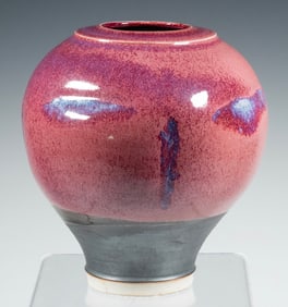 FLAMBE GLAZED ART POTTERY VASE