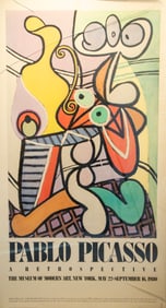 1980s PABLO PICASSO EXHIBITION POSTER
