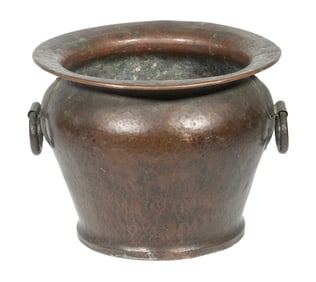 TURCHIN CO. HAMMERED COPPER JARDINIERE