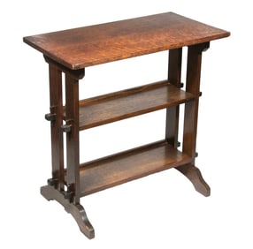 ROYCROFT "LITTLE JOURNEYS" OAK BOOK STAND