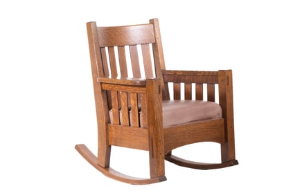 THE HARDEN LINE OAK ROCKING CHAIR