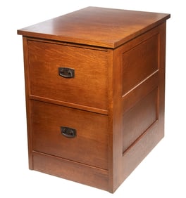 STICKLEY MISSION OAK FILING CABINET