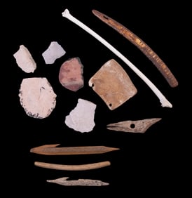 (12 PC) INUIT ARCHAIC TOOL COLLECTION