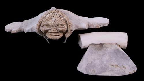 (2) INUIT WHALEBONE CARVINGS