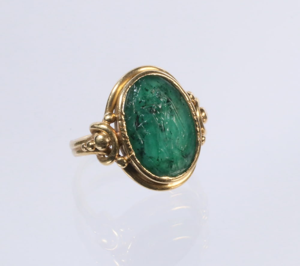 ART NOUVEAU JADE LADIES RING (1 of 1)