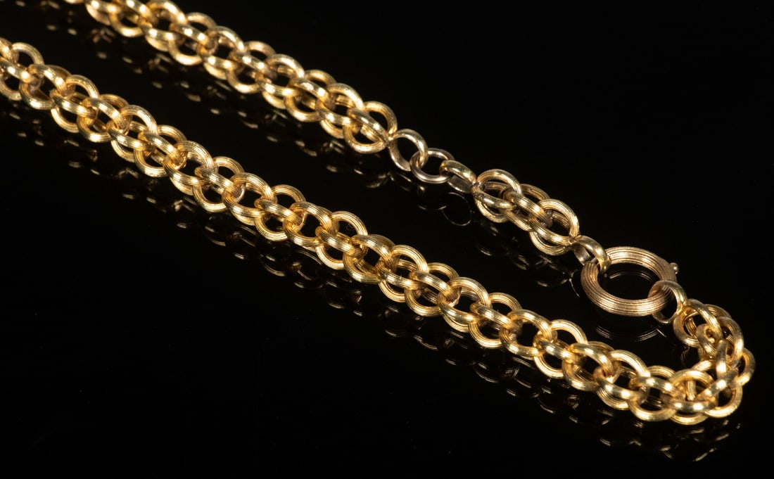VICTORIAN GOLD FILLED WATCH CHAIN (1 of 2)