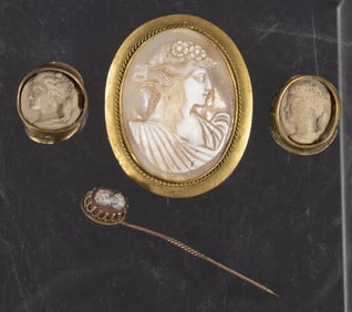 (4) CARVED CAMEOS