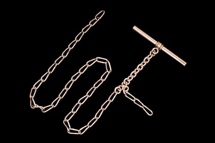 VINTAGE 14K GOLD WATCH CHAIN