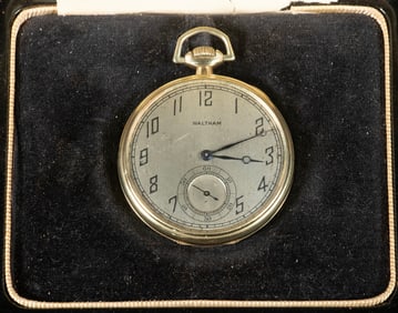 WALTHAM ART DECO GOLD FILLED GRADE 225 POCKET WATCH