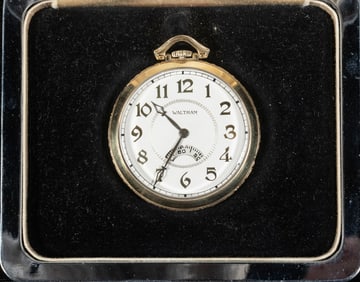 WALTHAM WALTHAM RIVERSIDE 14K GOLD-FILLED POCKET WATCH