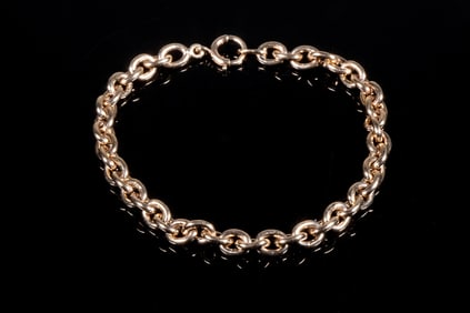 VINTAGE 14K GOLD DOUBLE LINK BRACELET