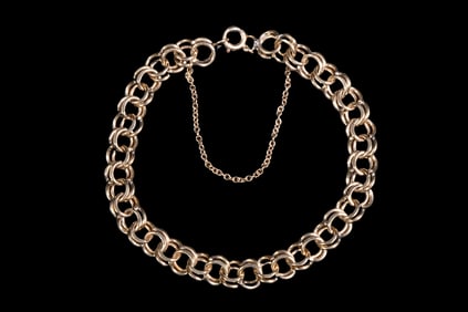 VINTAGE 14K GOLD CHARM BRACELET
