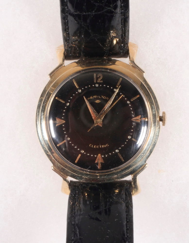 14K YELLOW GOLD GENT'S WRISTWATCH, HAMILTON (1 of 2)