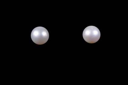 PR STERLING SILVER PEARL STUDS EARRINGS