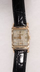 VINTAGE 14K YELLOW GOLD GENT'S WRISTWATCH, WALTHAM