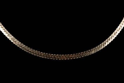 14K GOLD HERRINGBONE NECKLACE