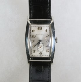 VINTAGE WHITE GOLD GENT'S WRISTWATCH, GLYCINE & CO.