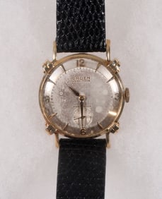 VINTAGE 14K GOLD GENT'S WRISTWATCH, GRUEN