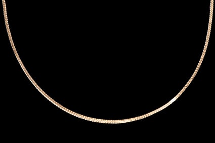 14K GOLD SQUARE WHEAT CHAIN NECKLACE
