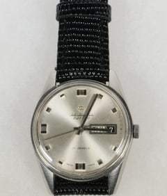 STAINLESS STEEL GENT'S WRISTWATCH, JULES JURGENSEN