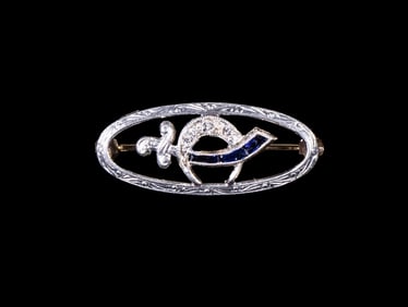 14K WHITE AND YELLOW GOLD SHRINERS PIN