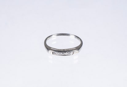 VINTAGE 18K GOLD AND DIAMOND BAND