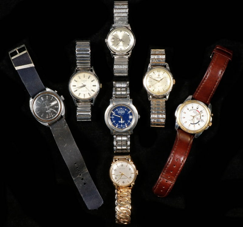 LOT OF 7 MENS AUTOMATIC WATCHES (1 of 3)