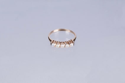 BIRKS 14K GOLD AND PEARL RING