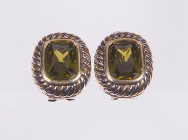 PR DAVID YURMAN STYLE STERLING SILVER EARRINGS