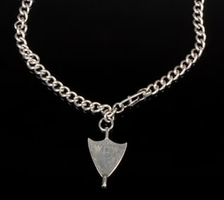 SILVER WATCH CHAIN WITH KEY