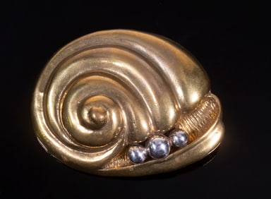 ZOLATAS BRASS & SILVER BROOCH