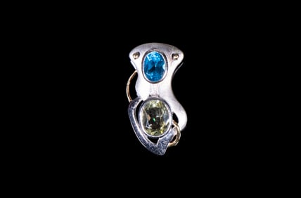 STERLING SILVER, TOPAZ ADN CITRINE PENDENT