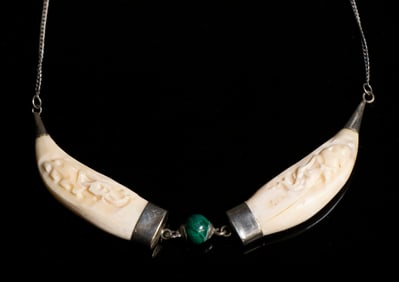 CARVED TOOTH NECKLACE