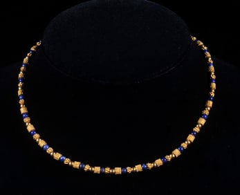 LAPIS BEAD NECKLACE