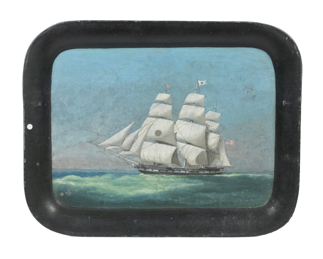 TOLE TRAY BY XANTHUS RUSSELL SMITH (PA/ME, 1839-1929) (1 of 4)