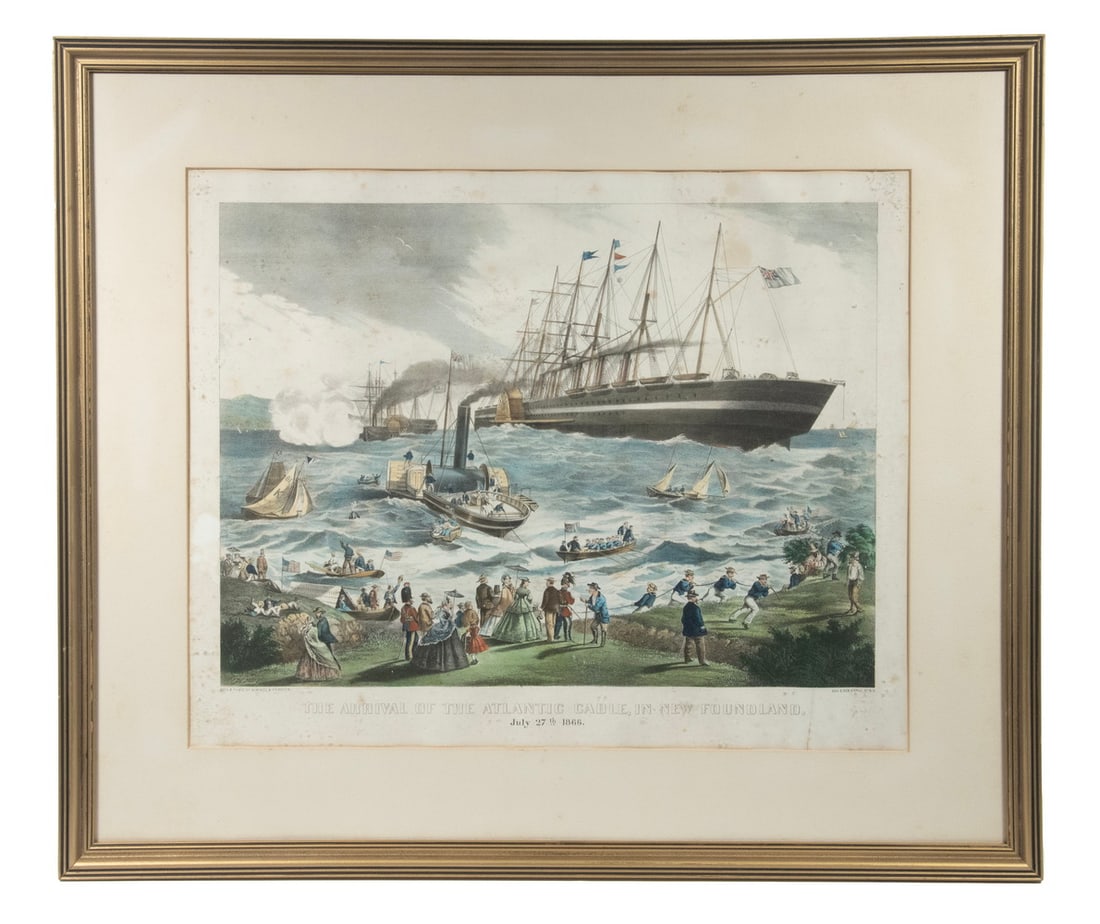 PRINT: ARRIVAL OF TRANSATLANTIC CABLE, 1866 (1 of 5)