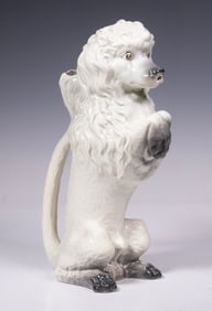 ST. CLEMENT FRENCH MAJOLICA POODLE PITCHER