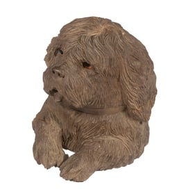 BLACK FOREST DOG FORM INKWELL