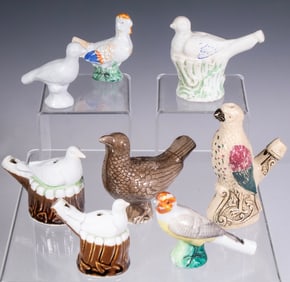 (8 PC) CERAMIC BIRD WHISTLE COLLECTION