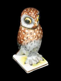 PORCELAIN OWL PERFUME VIAL