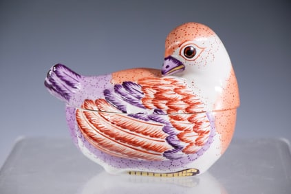 ITALIAN PORCELAIN BIRD FORM BOX
