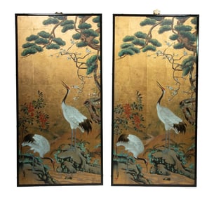 PR JAPANESE DECORATIVE PANELS WITH CRANES