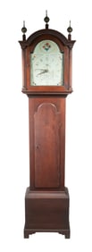 FEDERAL PERIOD TALL CLOCK BY ABRAHAM EDWARDS, ASHBY, MASS.