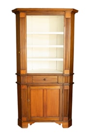 COUNTRY CHIPPENDALE PUMPKIN PINE COUNTRY OPEN CORNER CABINET